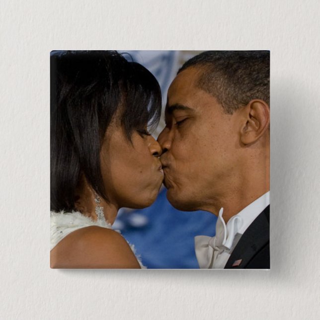 Barack Obama 15 Cm Square Badge (Front)