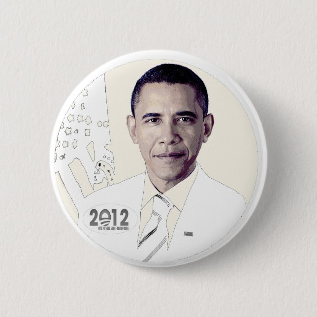 Barack Obama 2012 6 Cm Round Badge (Front)