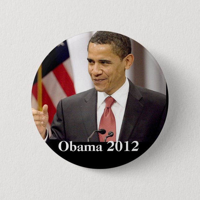 Barack Obama 2012 6 Cm Round Badge (Front)