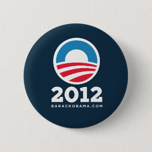 Barack Obama 2012 "O" (Dark Blue) 6 Cm Round Badge