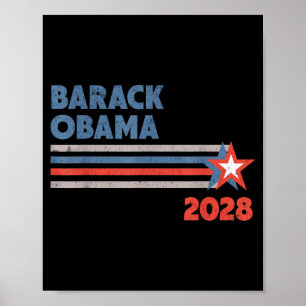 Barack Obama 2028 For President Patriotic Campaign Poster