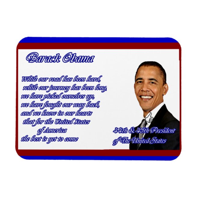Barack Obama,44th&45 _Premium Flexi Magnet (Horizontal)