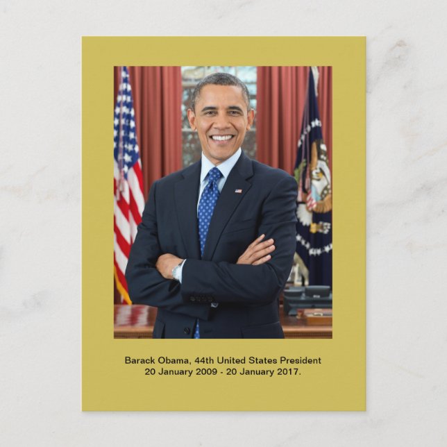 Barack Obama, 44th United States President Postcard (Front)
