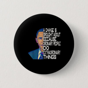 Barack Obama 44th Usa President Political Quotes  6 Cm Round Badge