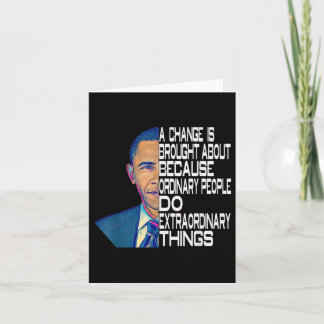 Barack Obama 44th Usa President Political Quotes  Card