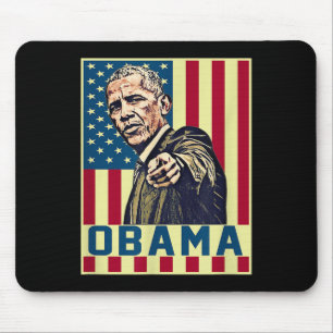 Barack Obama 44th Usa President Pop Art Vintage Us Mouse Pad