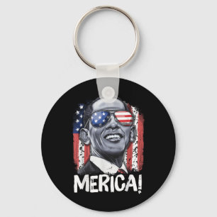 Barack Obama 4th Of July Merica Men Women Usa Amer Key Ring