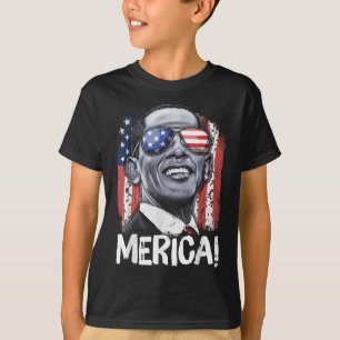 Barack Obama 4th Of July Merica Men Women Usa Amer T-Shirt