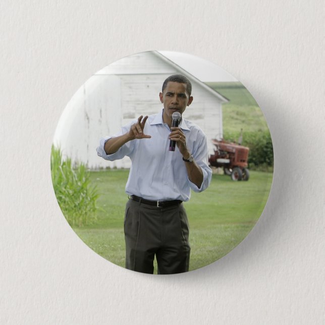 Barack Obama 6 Cm Round Badge (Front)