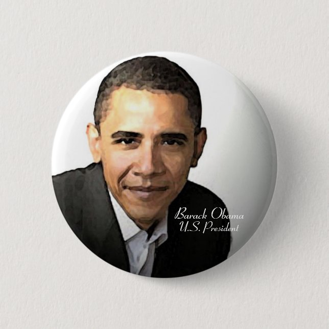 Barack Obama 6 Cm Round Badge (Front)