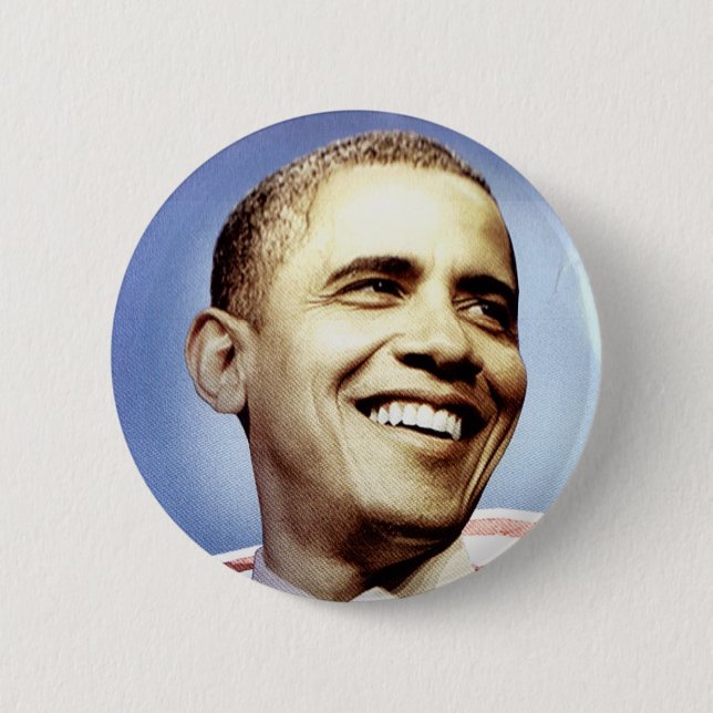 BARACK OBAMA 6 CM ROUND BADGE (Front)