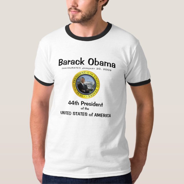 Barack Obama - Adult Ringer T-Shirt (Front)