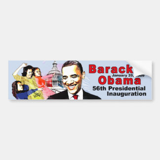 BARACK OBAMA AND FAMILY BUMPER STICKER