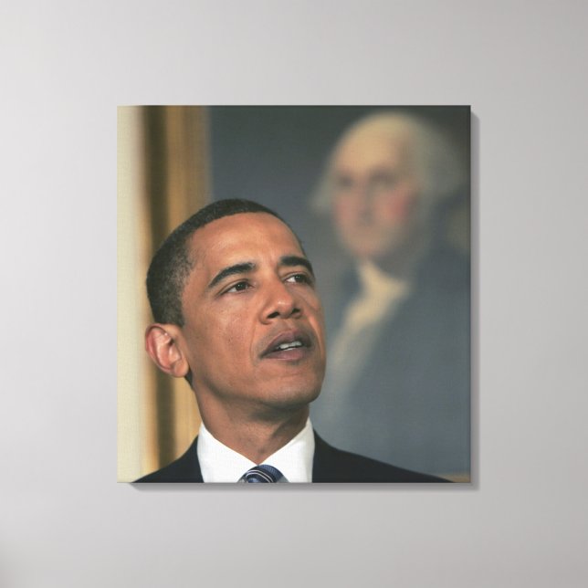 Barack Obama announce his intent to nominate Canvas Print (Front)