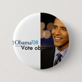 Barack Obama &apos;08 Desktop Wallpaper, Vote o... 6 Cm Round Badge