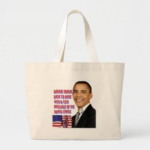 Barack Obama,Back To Back_ Large Tote Bag