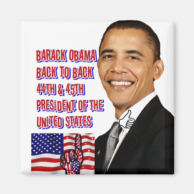 Barack Obama,Back To Back_ Magnet (Front)
