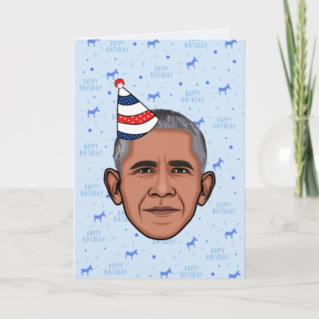 BARACK OBAMA BIRTHDAY CARD (Front)
