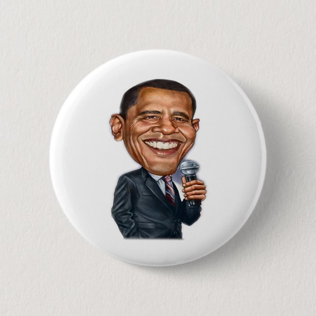 Barack Obama Caricature series 6 Cm Round Badge (Front)