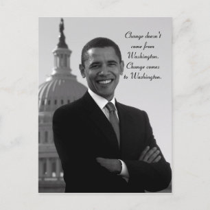 Barack Obama Change Postcard