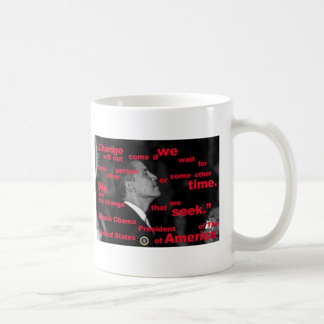 Barack Obama Change quote Coffee Mug (Right)