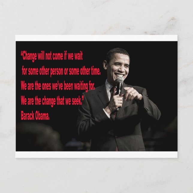 Barack Obama Change quote Postcard (Front)