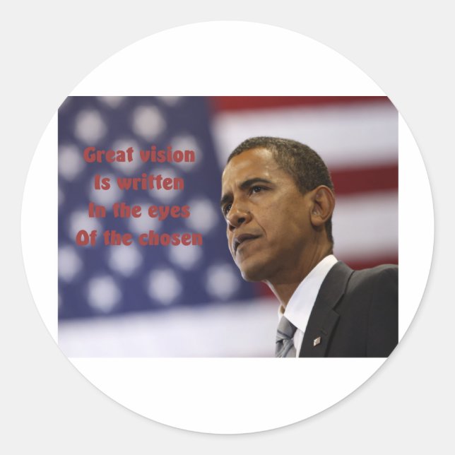 Barack Obama Chosen Classic Round Sticker (Front)