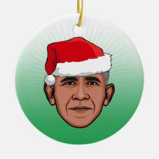BARACK OBAMA Christmas Ceramic Tree Decoration