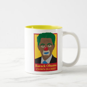 Barack Obama Clown Two-Tone Coffee Mug