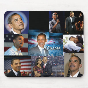 Barack Obama Collage Mouse Pad
