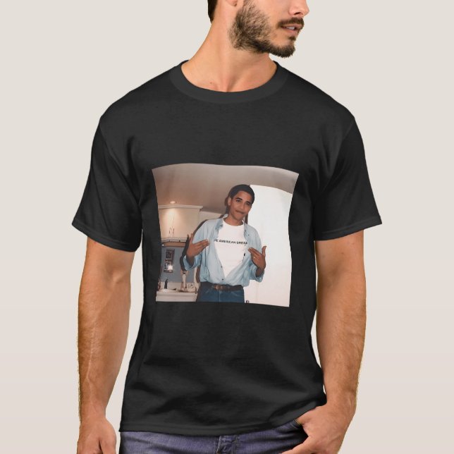 Barack Obama College Young Obama T-Shirt (Front)