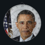 Barack Obama Dartboard<br><div class="desc">Anti big government presidential portrait of Barack Obama.</div>