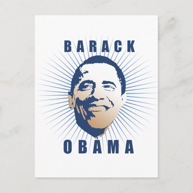 Barack Obama Face T-shirt Postcard (Front)