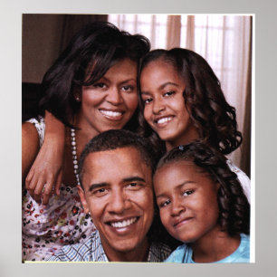 Barack Obama & Family_ Poster_by Elenne Poster