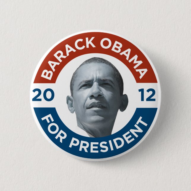 Barack Obama For President 2012 6 Cm Round Badge (Front)