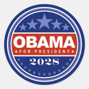 Barack Obama for President 2028 Classic Round Sticker