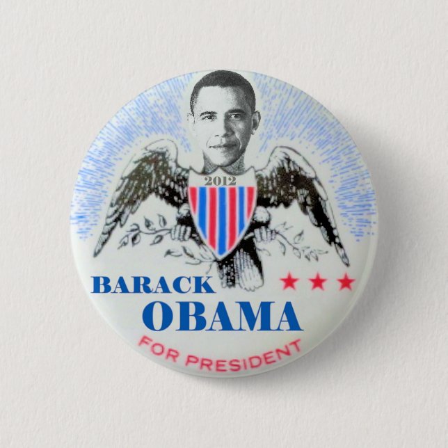 Barack Obama for president? In 2012? 6 Cm Round Badge (Front)