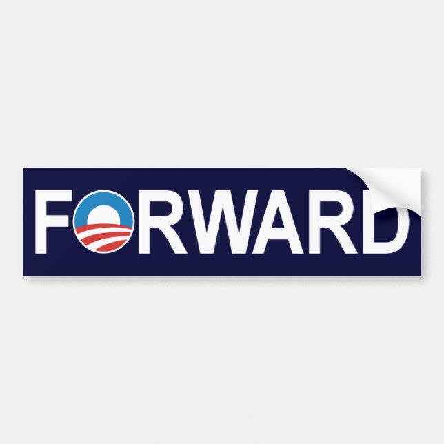 Barack Obama 'Forward' Bumper Sticker (Front)