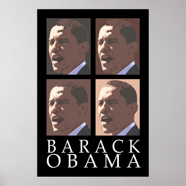 Barack Obama Four Portrait Poster (Front)