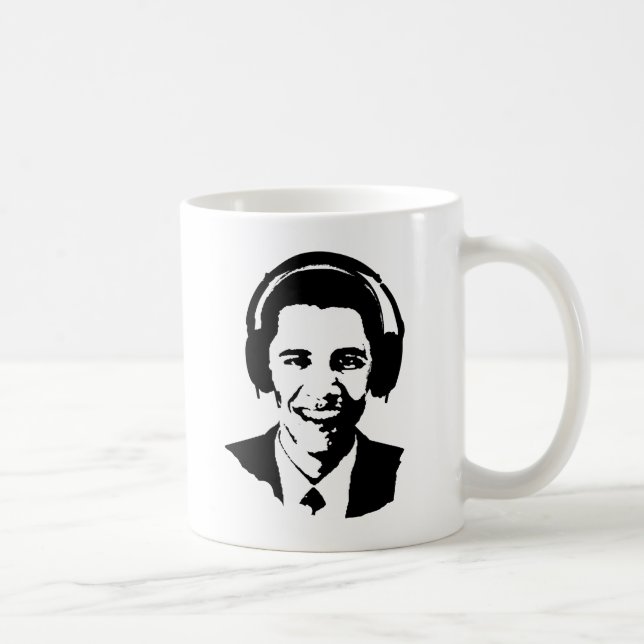 Barack Obama headphones Coffee Mug (Right)