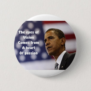 Barack Obama heart of passion 6 Cm Round Badge