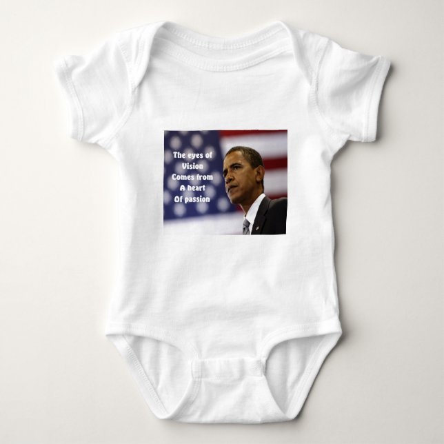 Barack Obama heart of passion Baby Bodysuit (Front)