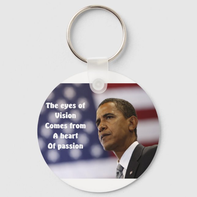 Barack Obama heart of passion Key Ring (Front)