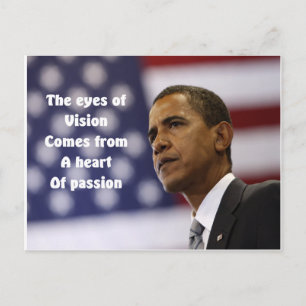 Barack Obama heart of passion Postcard