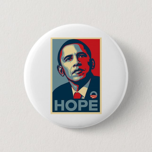 Barack Obama Hope Poster 6 Cm Round Badge (Front)