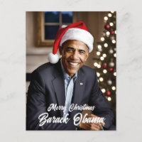  Barack Obama in Santa Hat Christmas