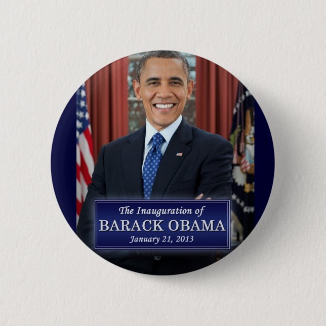 Barack Obama Inauguration 2013 6 Cm Round Badge (Front)
