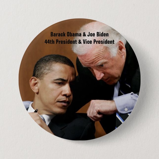 Barack Obama & Joe Biden 7.5 Cm Round Badge (Front)