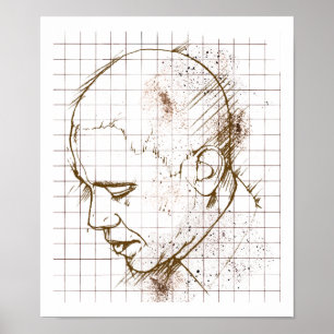 Barack Obama Line Drawing Poster