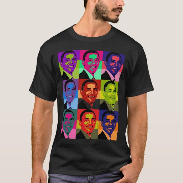 Barack Obama multi coloured T-Shirt (Front)